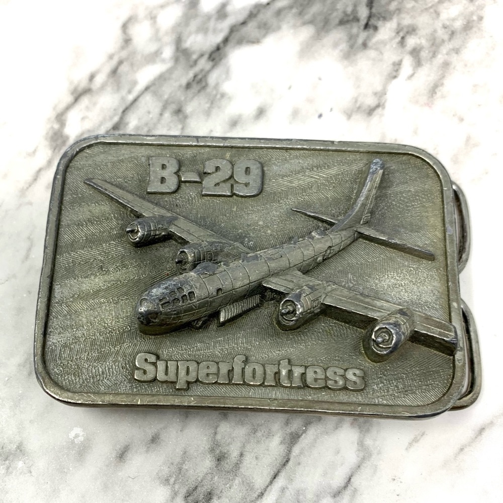 The Buckle Connection B-29 SUPERFORTRESS airplane 3D belt buckle unisex novelty